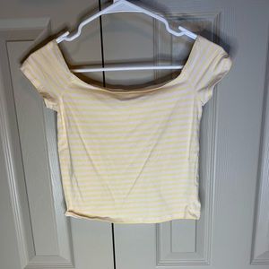 Pacsun off the shoulder striped tee